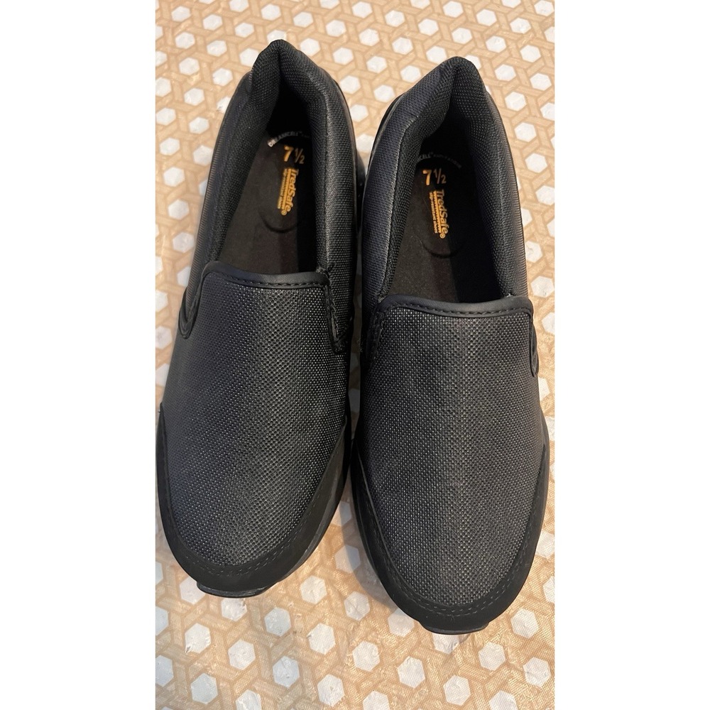TredSafe Enduro Pro Women Slip Resist Black Slip on Work Crew Shoes Size 7.5